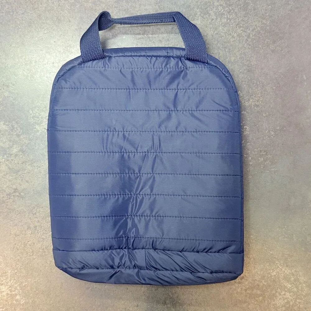 Skechers Insulated Lunch Bag Navy Quilted Aviana Tote | Front Zip